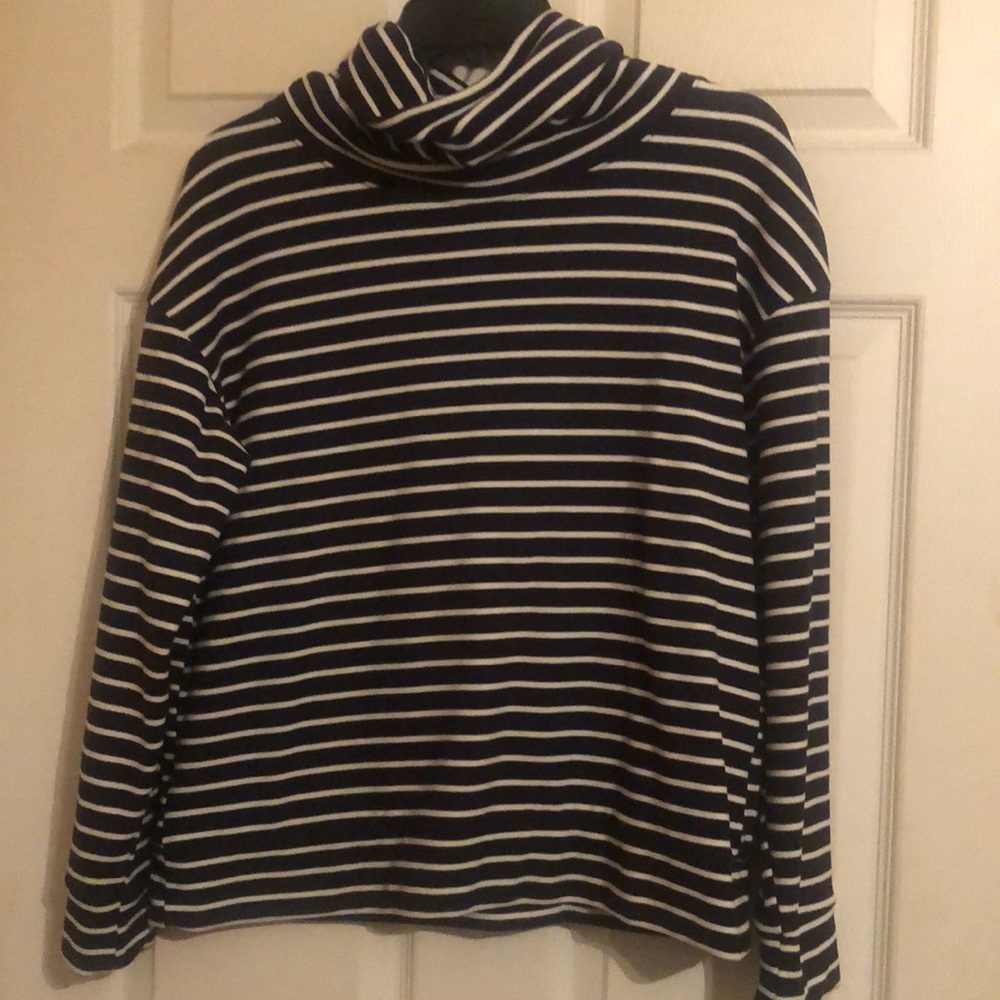velour striped turtleneck, worn three times